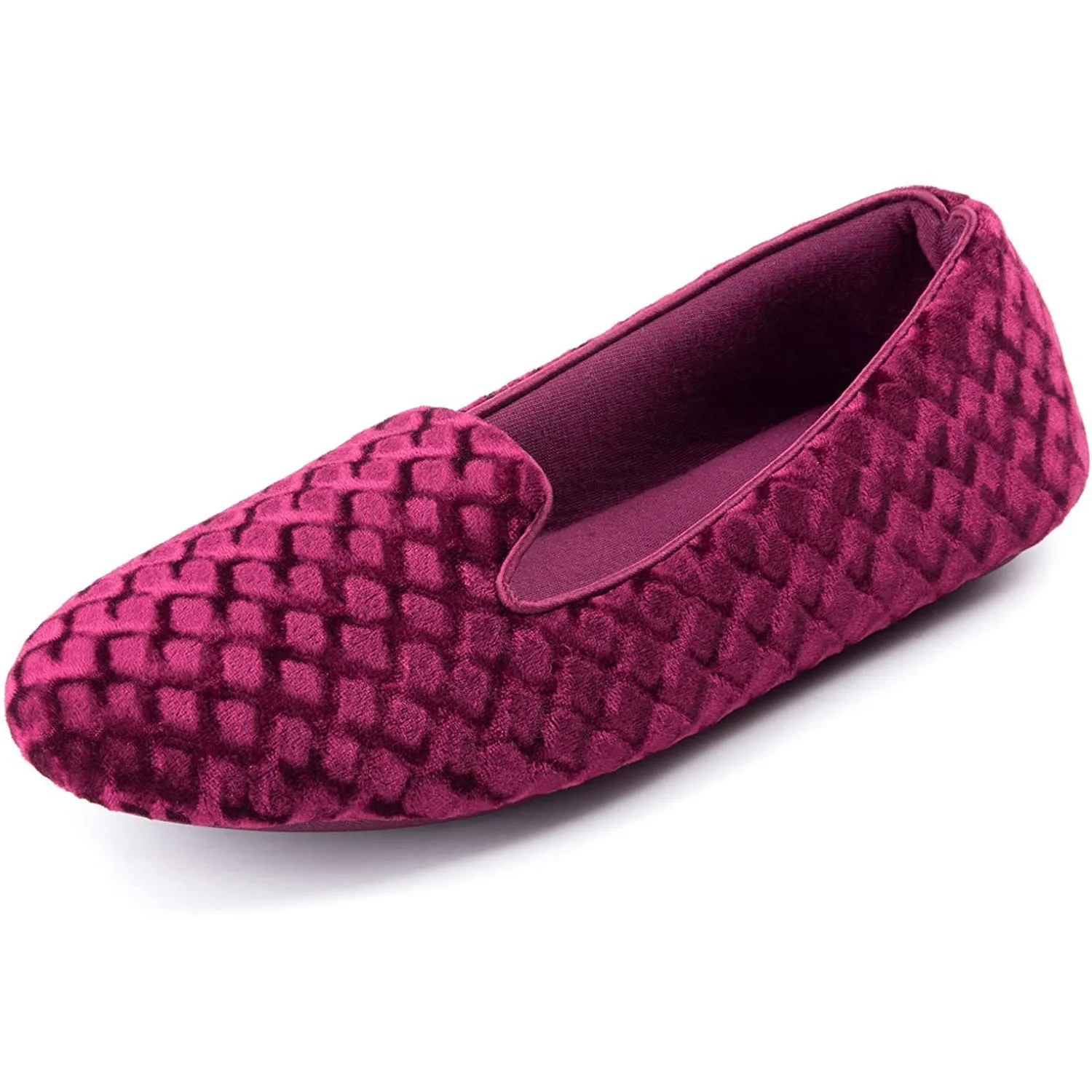 Women's Velour Closed Back Memory Foam Slipper