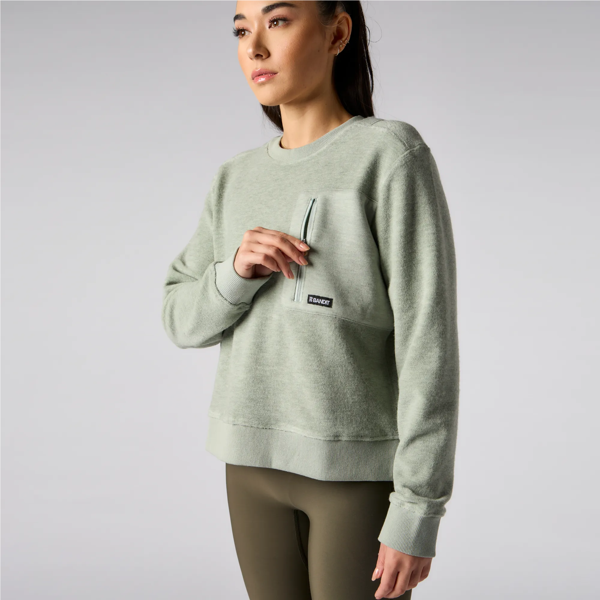 Wool Terry Crewneck - Women's