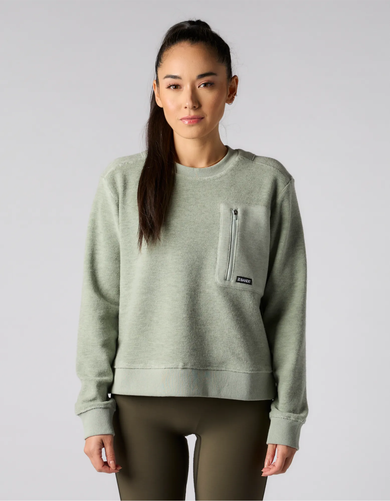 Wool Terry Crewneck - Women's